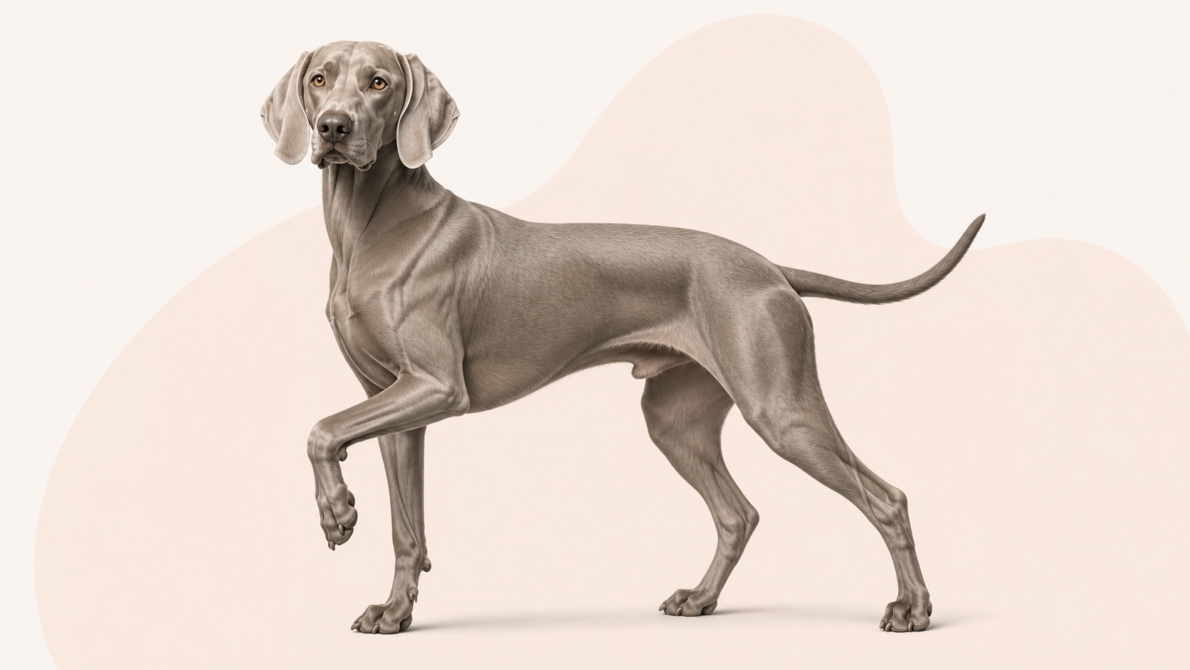 Weimaraner, korthårig